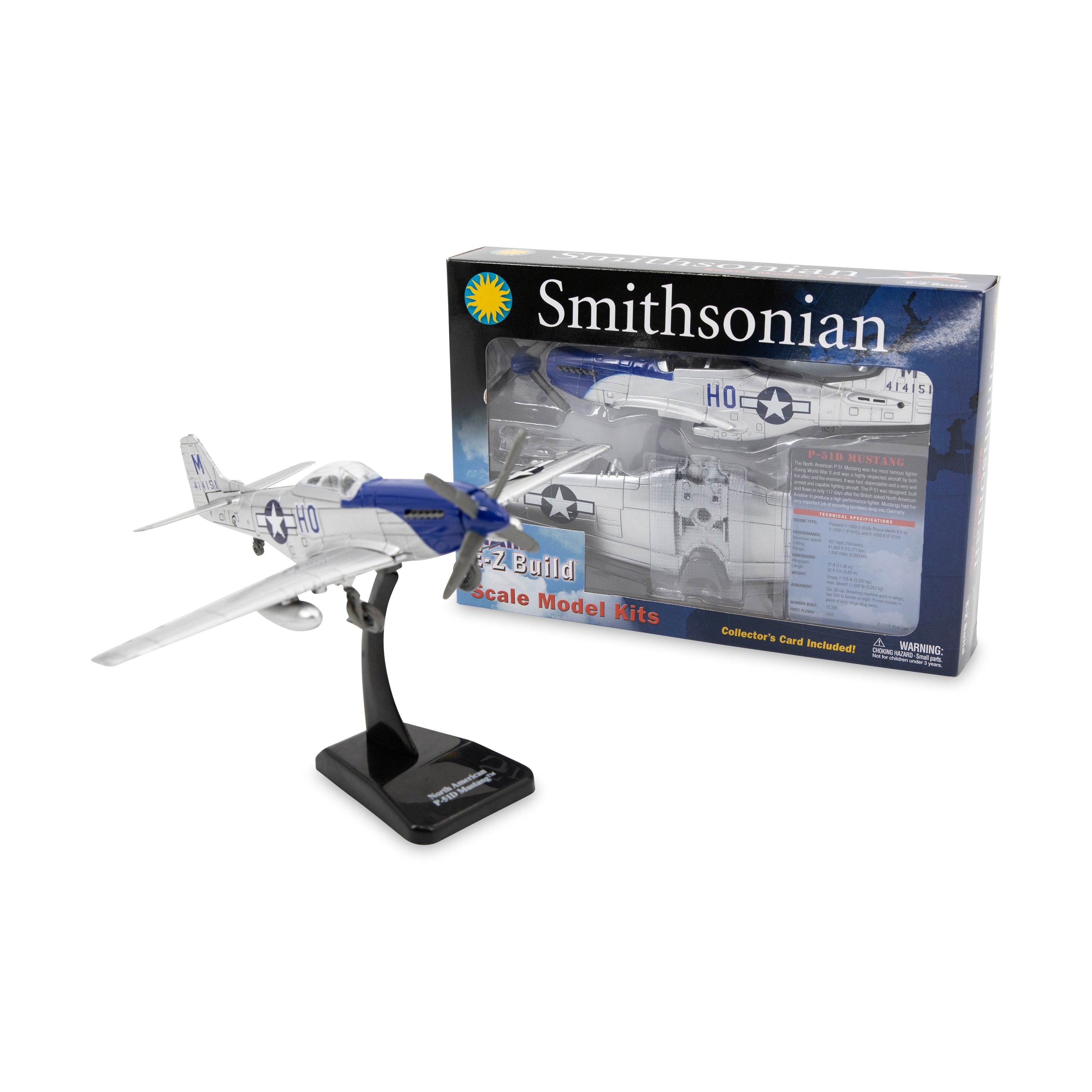 Smithsonian EZ Build P51D Mustang Plastic Model Kit Military Aviation Museum