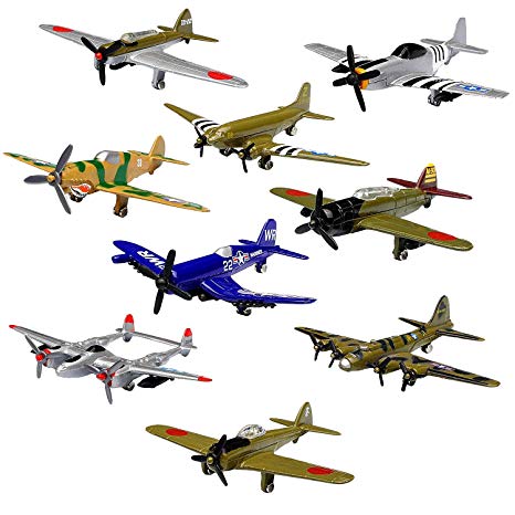 Sky Wings Piece Metal Diecast Airplane Set – Military Aviation
