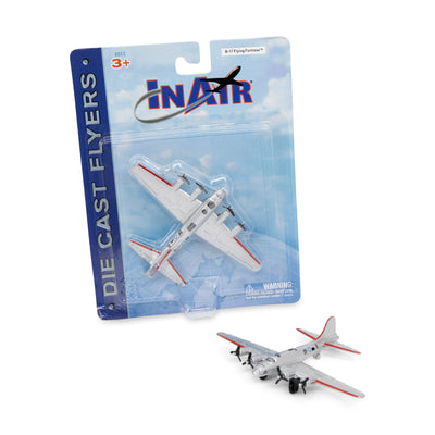 InAir 4.5" Diecast Metal Model, B-17 Flying Fortress - Silver