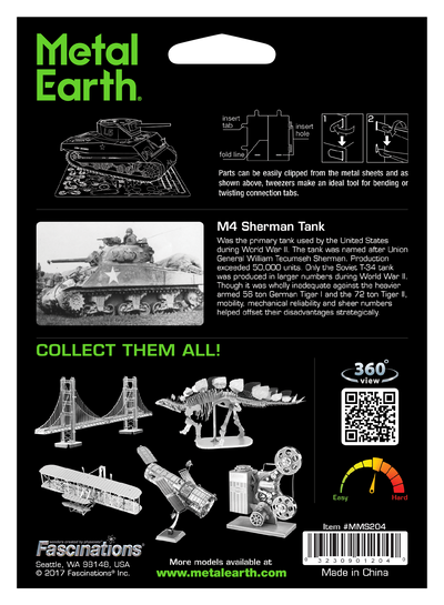 Metal Earth Sherman Tank, MMS204
