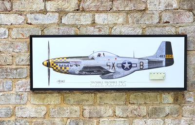 P-51 Mustang Framed Panoramic Print